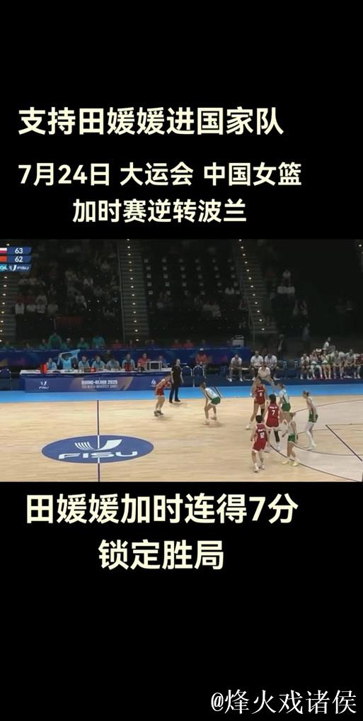 大运会：中国女篮71-67逆转波兰晋级决赛